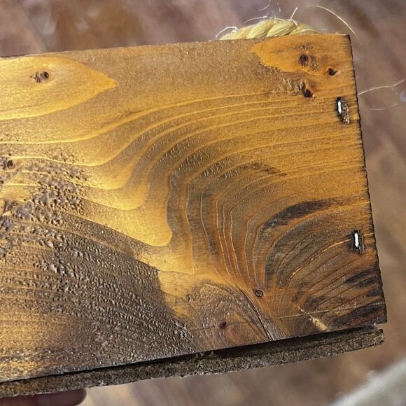 VTG Wooden Box "A Gift without an occasion... is a gift of love" Rope Handle MCM - Picture 7 of 7